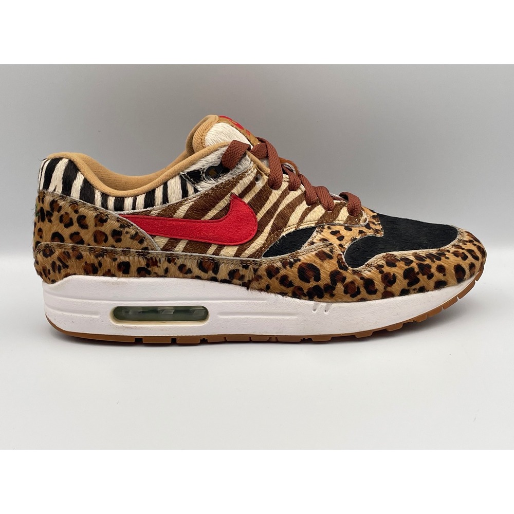 Nike Air Max 1 DLX Animal Pack 2.0 Mens 9.5 Wheat Sport Red Bison AQ0928-700